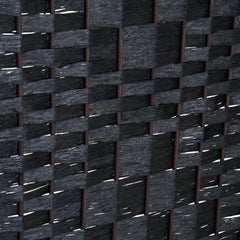 HOMCOM Room Divider 3 Panel, 6FT Tall Folding Privacy Screen, Freestanding Hand-Woven Partition for Room Separation with 360° Hinges, Paper Rope Diamond Weave, Black