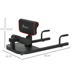 Soozier 3 in 1 Padded Push Up Sit Up Squat Machine Home Gym Fitness Equipment, Black