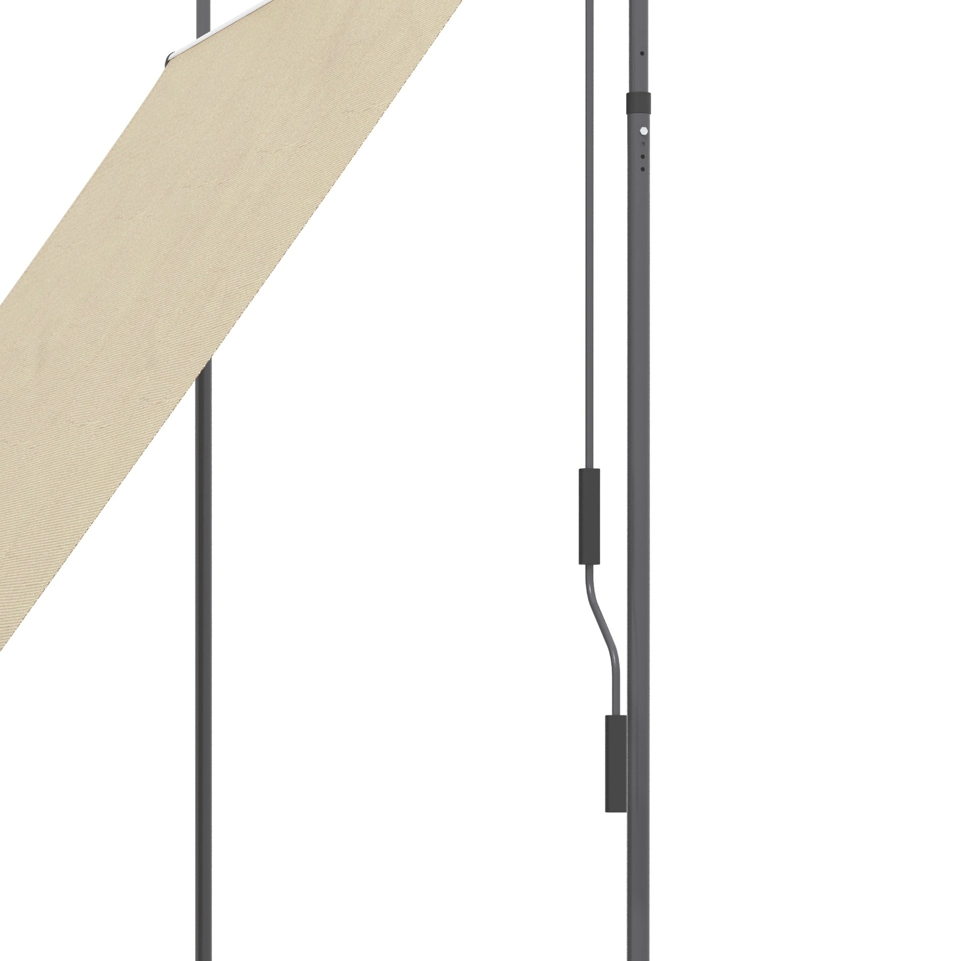 Outsunny 6.5' x 4' Manual Retractable Awning, Non-Screw Patio Awning, UV Resistant for Window or Door, Beige