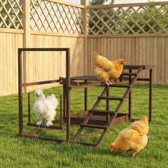 PawHut Chicken Perch with Swing, Roosting Bars & 2 Ladders for 4–6 Hens, Wooden
