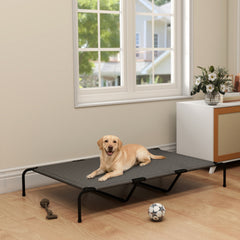 PawHut Elevated Dog Bed for Large Breeds Gray 60"L