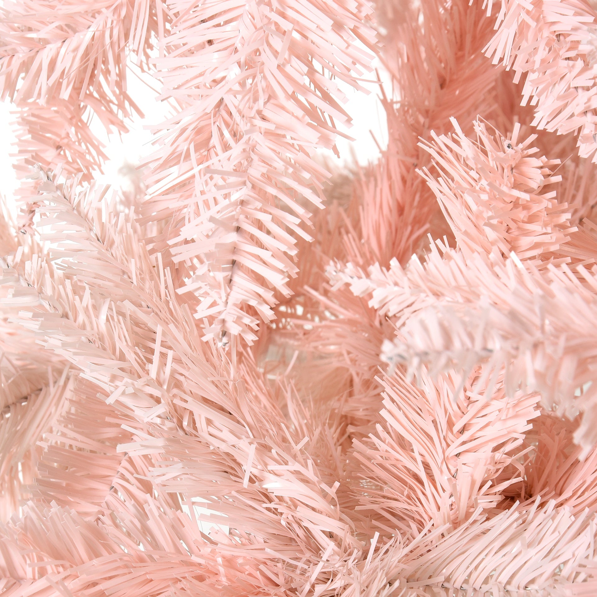 HOMCOM 7ft Unlit Spruce Artificial Christmas Tree with Realistic Branches and 1000 Tips, Pink
