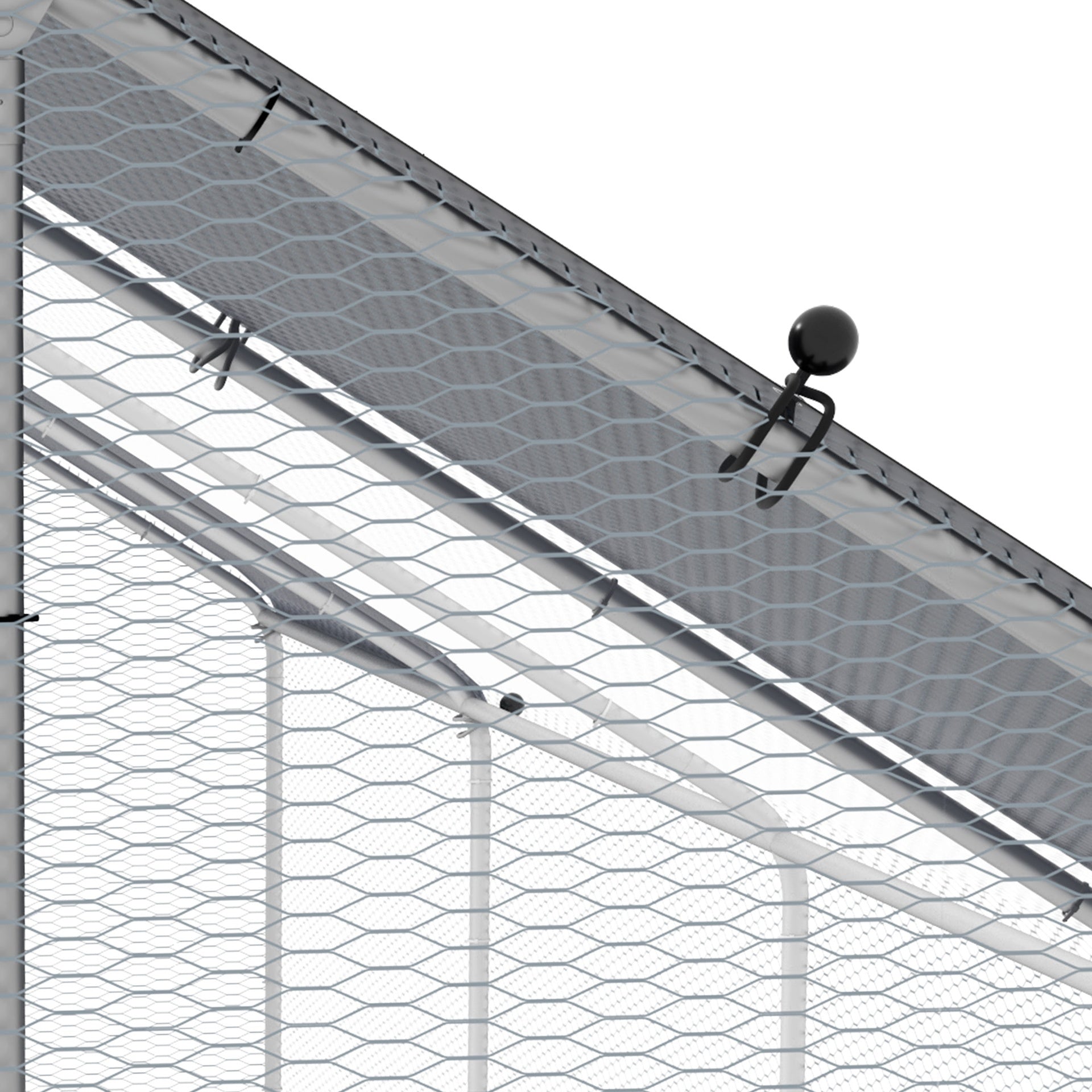 PawHut Large Chicken Coop Metal Chicken Run for Chickens with Waterproof and Anti-UV Cover, Spire Shaped Walk in Fence Cage Hen House for Outdoor and Yard Farm Use, 1.3" Dia, 9.8' x 26.2' x 6.4'