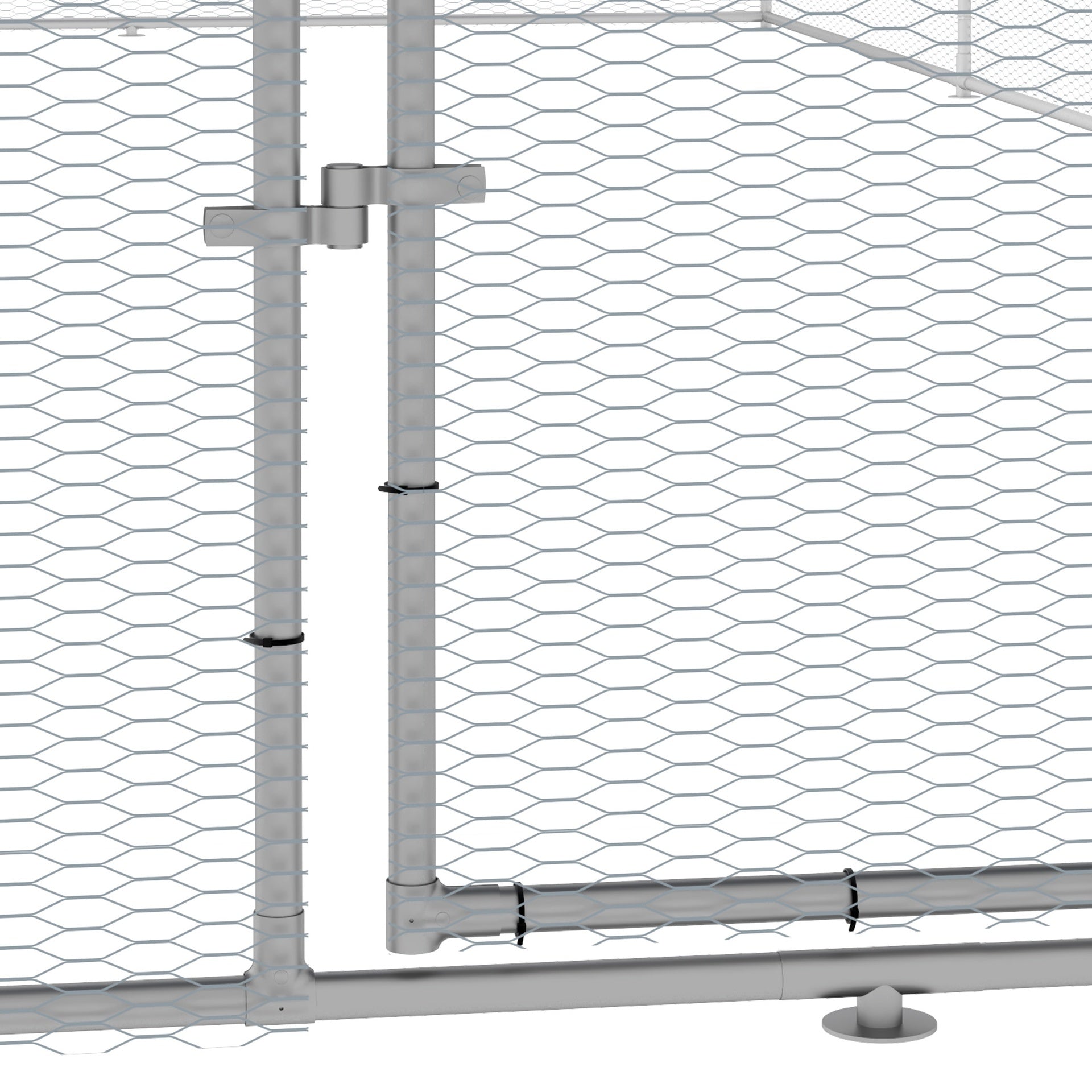 PawHut Large Chicken Coop Metal Chicken Run for Chickens with Waterproof and Anti-UV Cover, Spire Shaped Walk in Fence Cage Hen House for Outdoor and Yard Farm Use, 1.3" Dia, 9.8' x 26.2' x 6.4'
