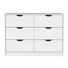 Basilea 4 Drawers Dresser, 2 Cabinets -White