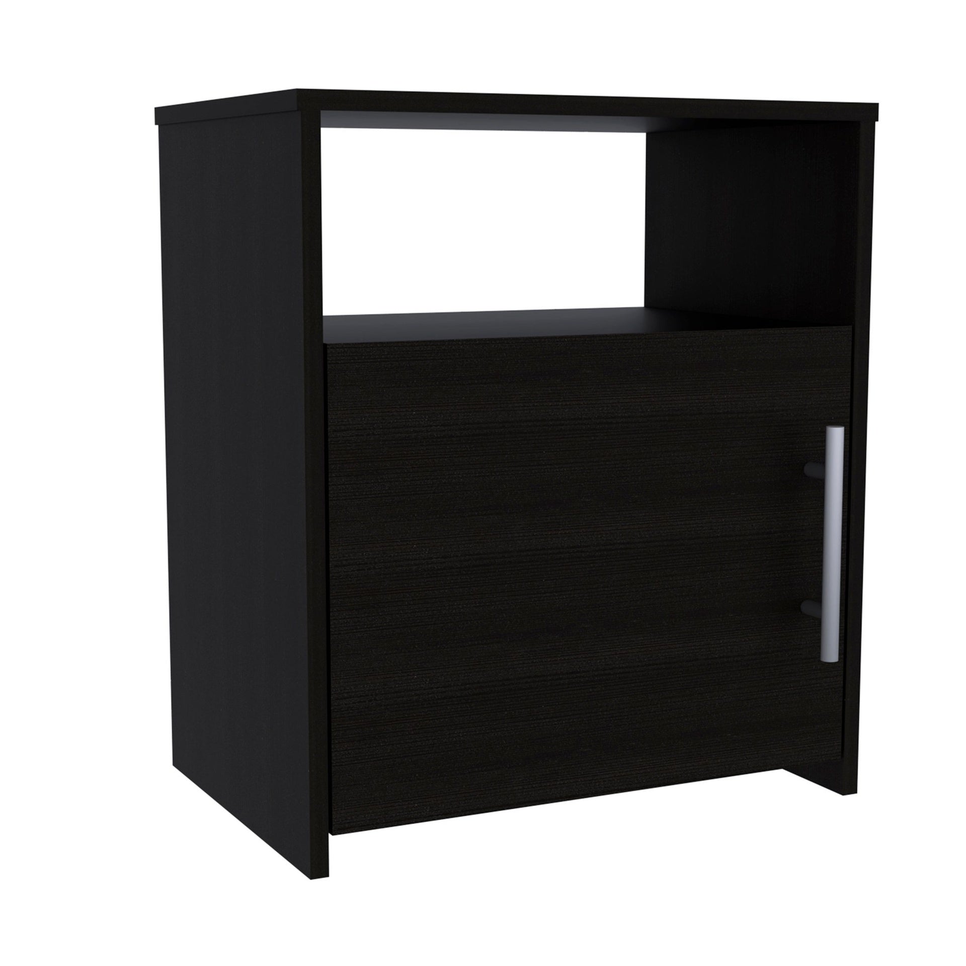 3 Piece Bedroom Set, Cartagena Armoire + 2 Omaha Nightstands, Black