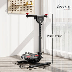 Soozier Foldable Ab Twister Board for Waist Trimming with LCD Display, Ab Workout Equipment for Women and Men, Red