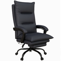 Vinsetto Executive Massage Office Chair with 6 Vibration Points, Microfiber Computer Desk Chair, Heated Reclining Chair with Footrest, Armrest, Double Padding, Charcoal Gray