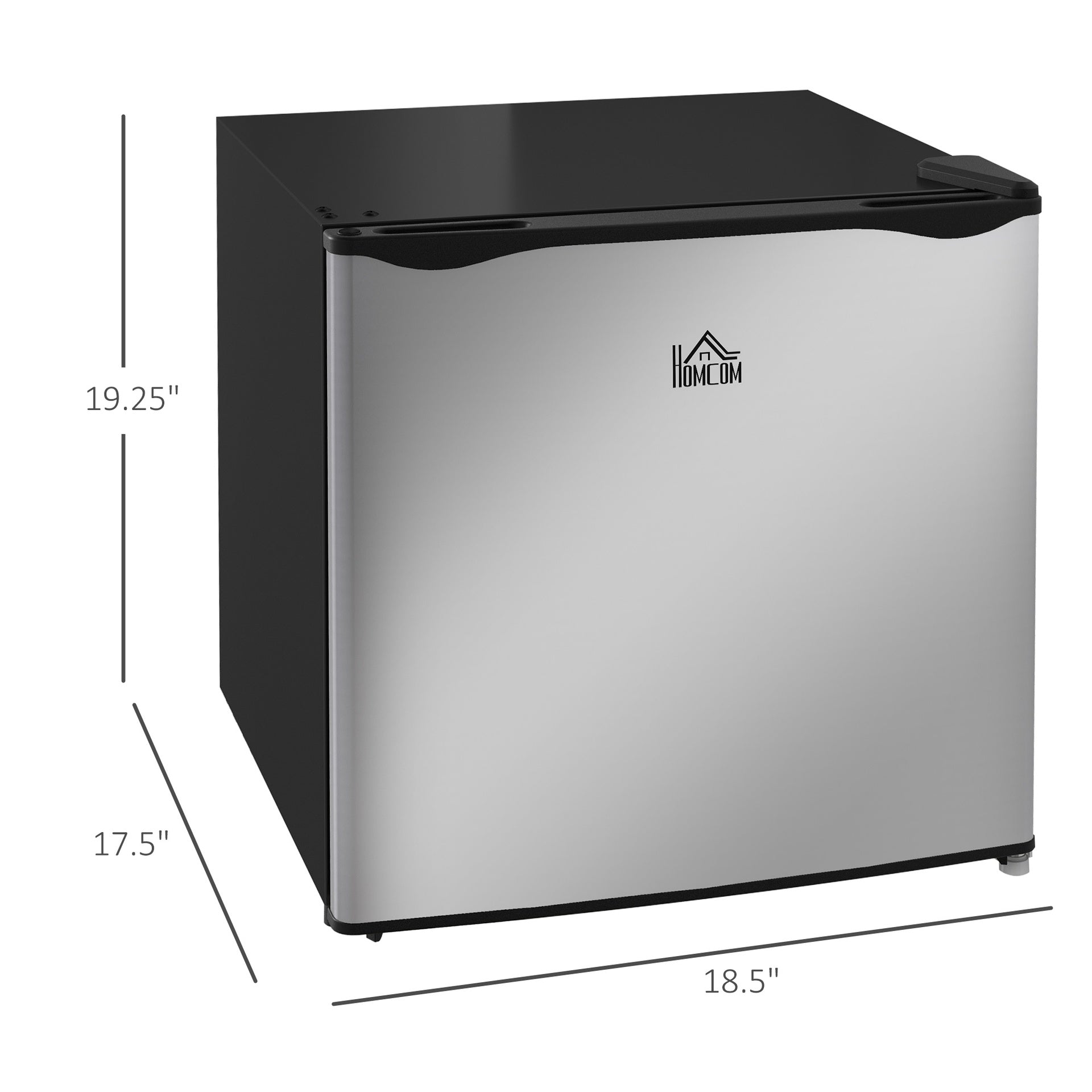 HOMCOM 1.1 Cu.Ft Countertop Mini Freezer, Compact Upright Freezer with Removable Shelves, Silver