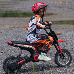 Aosom Kids Electric Dirt Bike, 24V 350W, 12-inch, Up to 15 MPH, Red