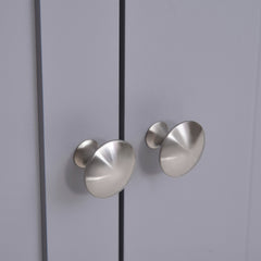 kleankin Bathroom Vanities, Bathroom Sink Cabinets with U-Shape Cut-Out and Adjustable Internal Shelf, White and Gray