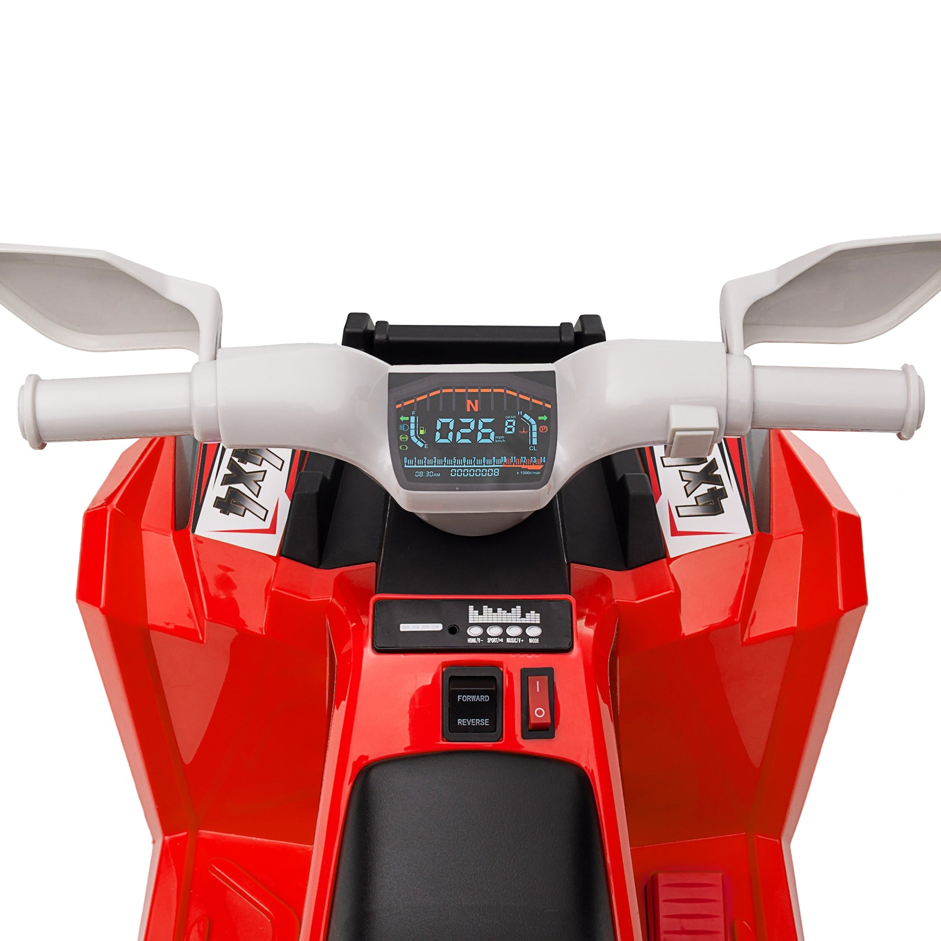 Aosom 6V Electric Toy Car with Forward Backward, Wear-Resistant Wheels for Ages 18-36 Months, Red