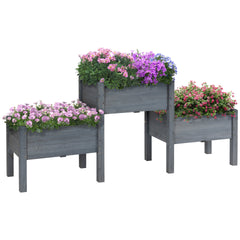 Outsunny 3 Tier Raised Garden Bed Freestanding Planter Box for Vegetables, Herb, Flowers