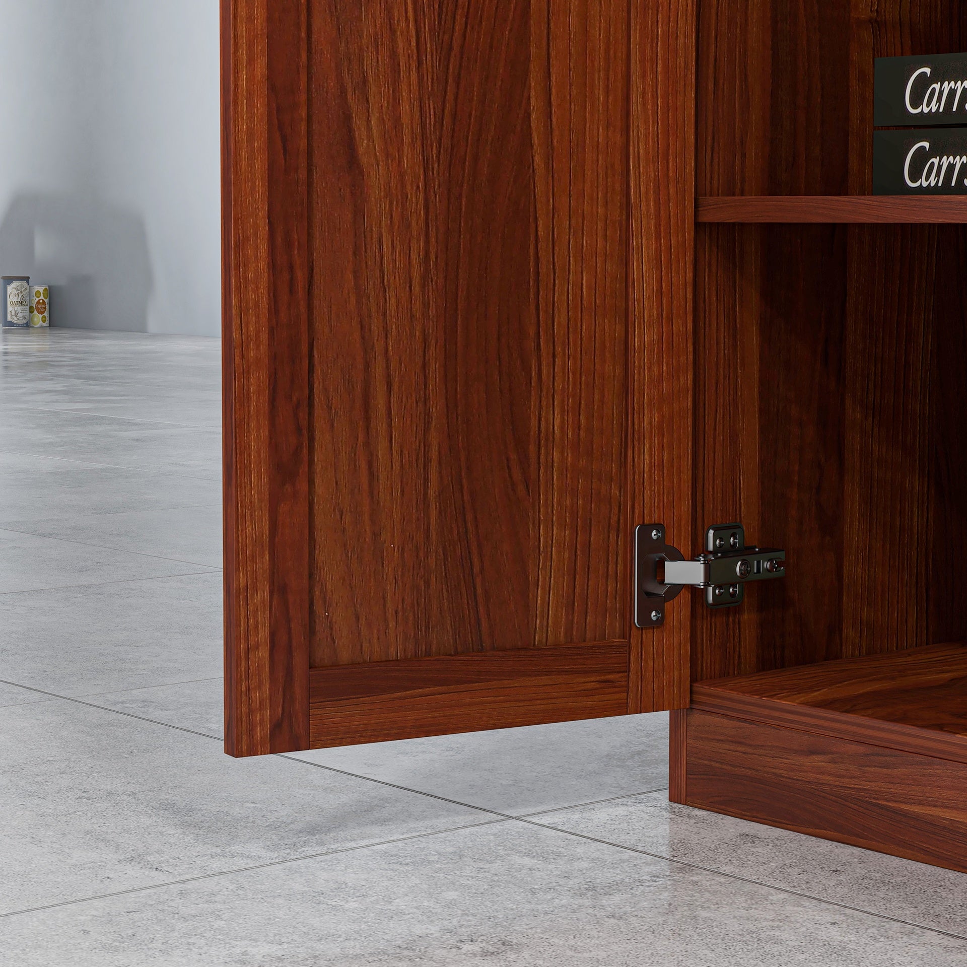 HOMCOM 63" Kitchen Pantry Storage Cabinet with Doors and Shelves, Tall Kitchen Cabinet with 2 Doors and 5-tier Shelving