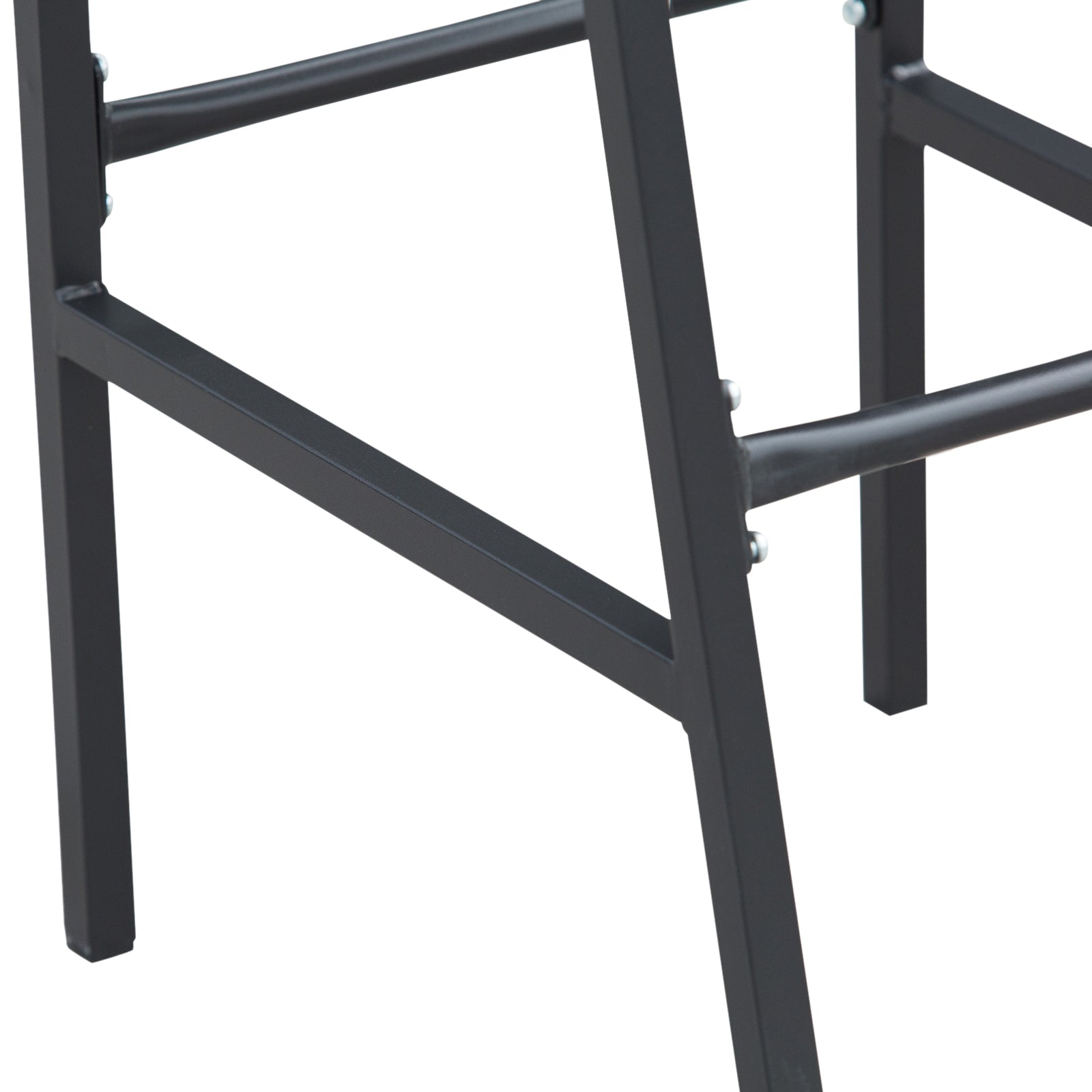 Outsunny 3 Piece Bar Height Outdoor Bistro Set for 2, Charcoal Gray