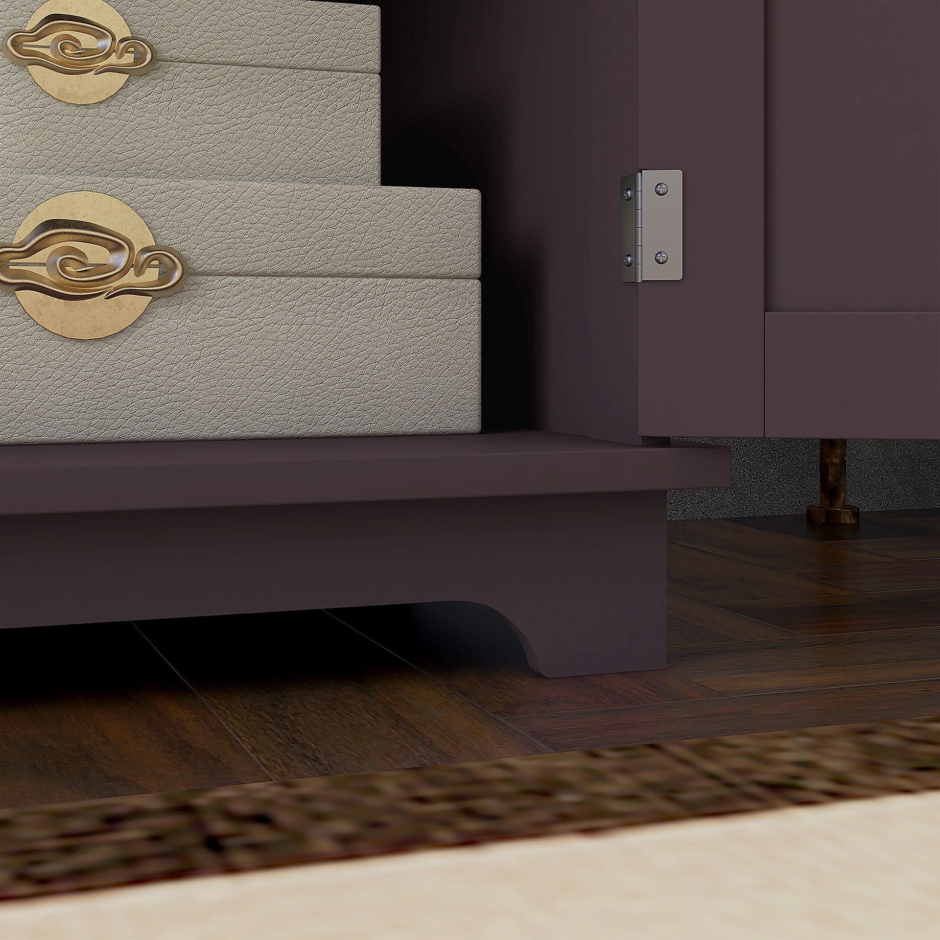 HOMCOM Kitchen Storage Cabinet, Sideboard Floor Cupboard with Solid Wood Top, Adjustable Shelf, and 2 Drawers, Coffee