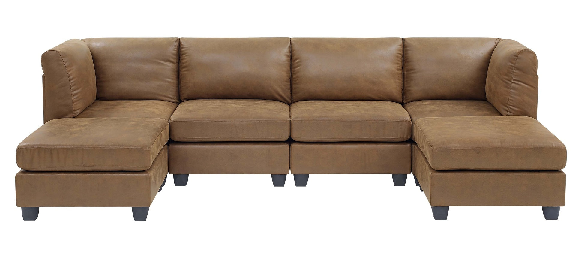 Faux Leather Modular Sectional