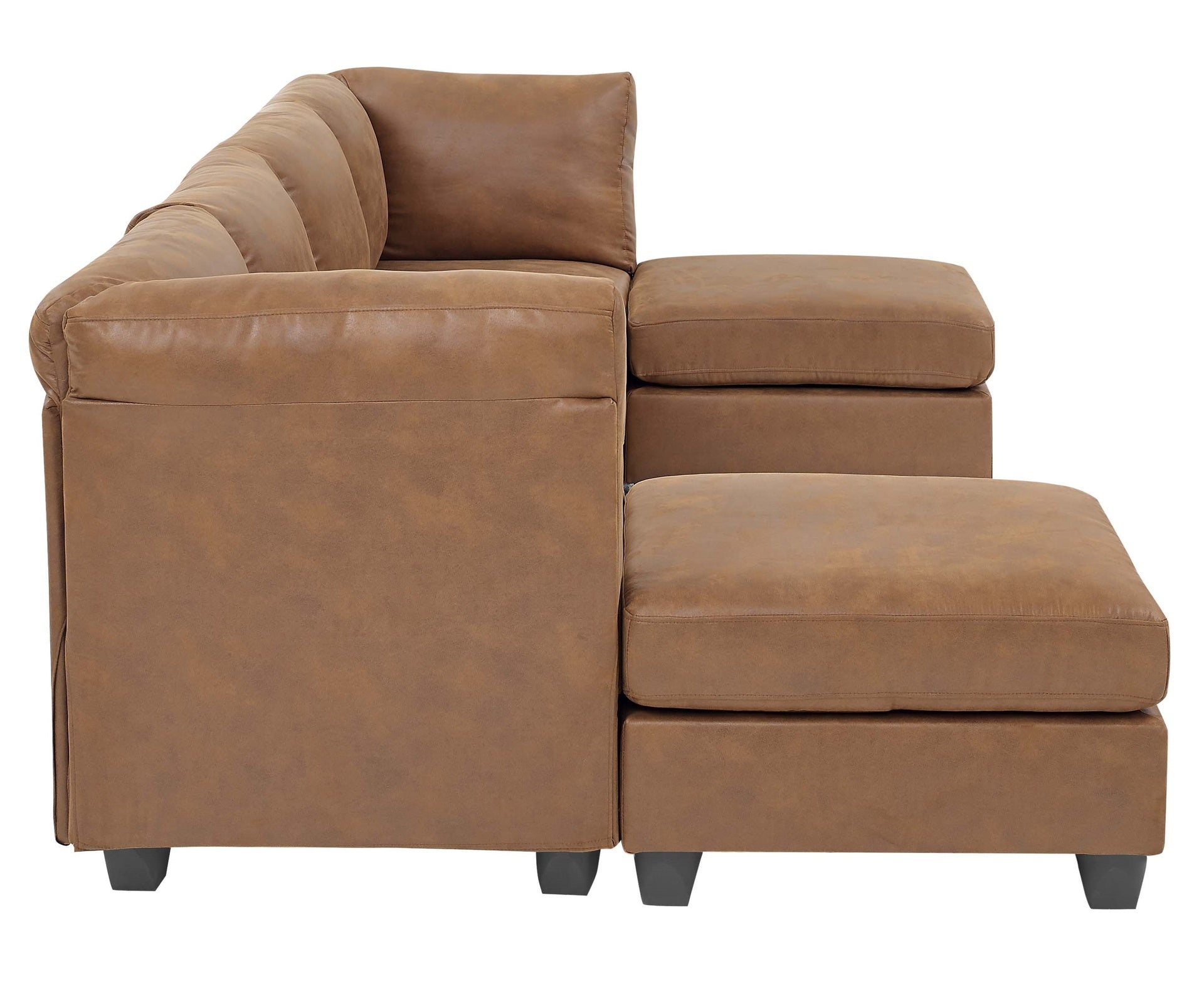Faux Leather Modular Sectional