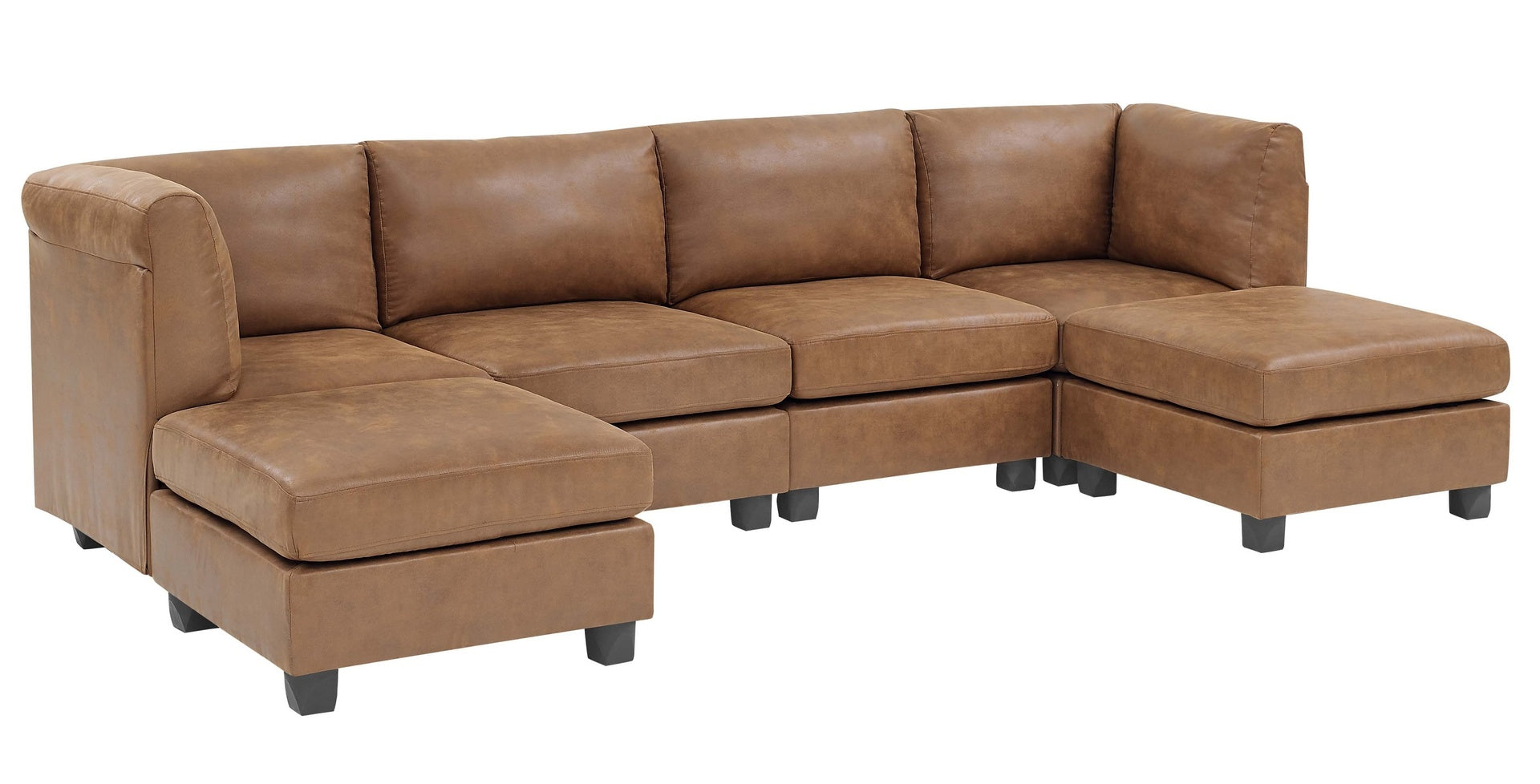 Faux Leather Modular Sectional