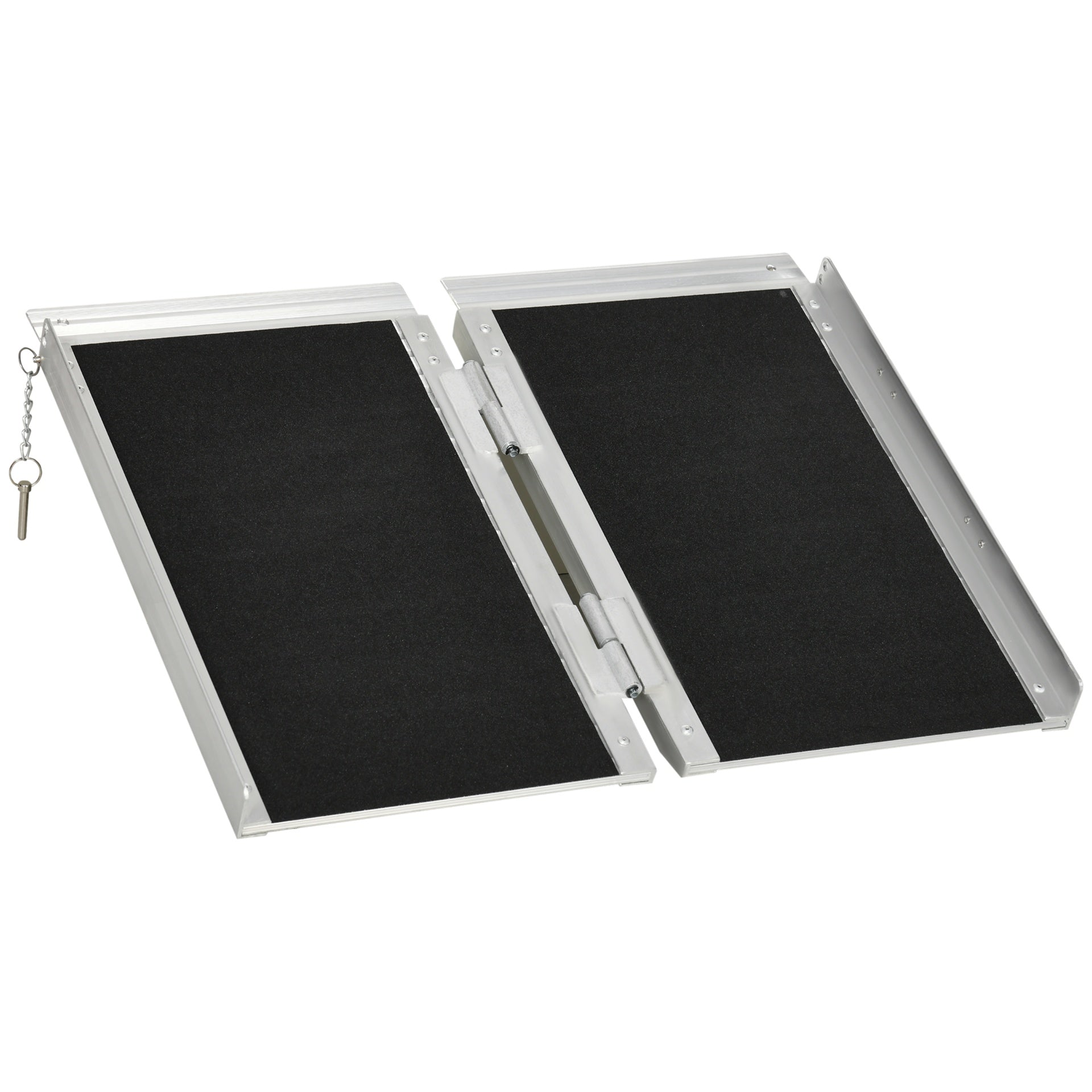 HOMCOM 2' Aluminum Folding Wheelchair Ramp