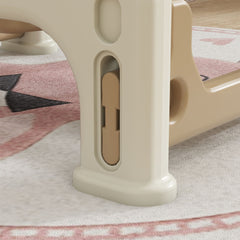 Qaba 5 in 1 Rocking Horse for Toddlers 1-3 Years with Detachable Balance Board, Push Handle, Footrest, Cream White