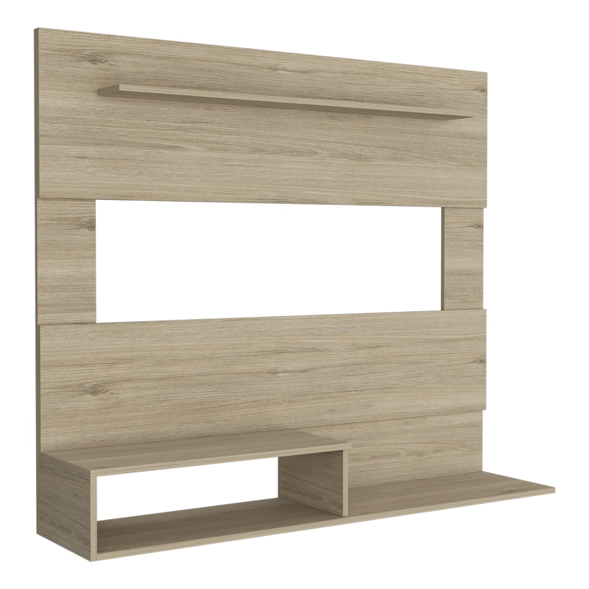 Beijing Floating Entertainment Center, One Superior Shelf, Two Shelves, Space For The TV´s up 55" -Light Pine