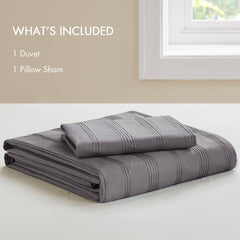 2-Piece Twin/Twin XL Woven Striped Duvet Set