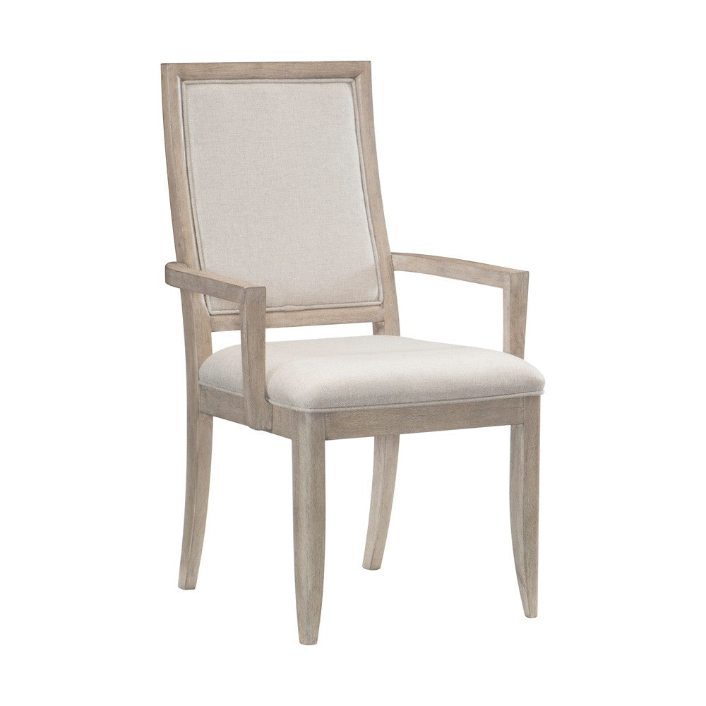 Modern Contemporary Armchairs Set of 2, Upholstered Seat and Back Gray Finish Wooden Furniture