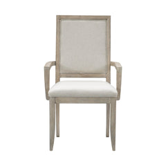 Modern Contemporary Armchairs Set of 2, Upholstered Seat and Back Gray Finish Wooden Furniture
