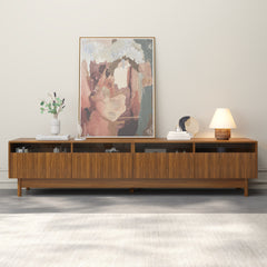 78inch TV Stand for Living Room - up to 85 Inch TVs, Modern Entertainment Center with Drawers, TV Console Table with Glass Drawers for Bedroom, Living Room