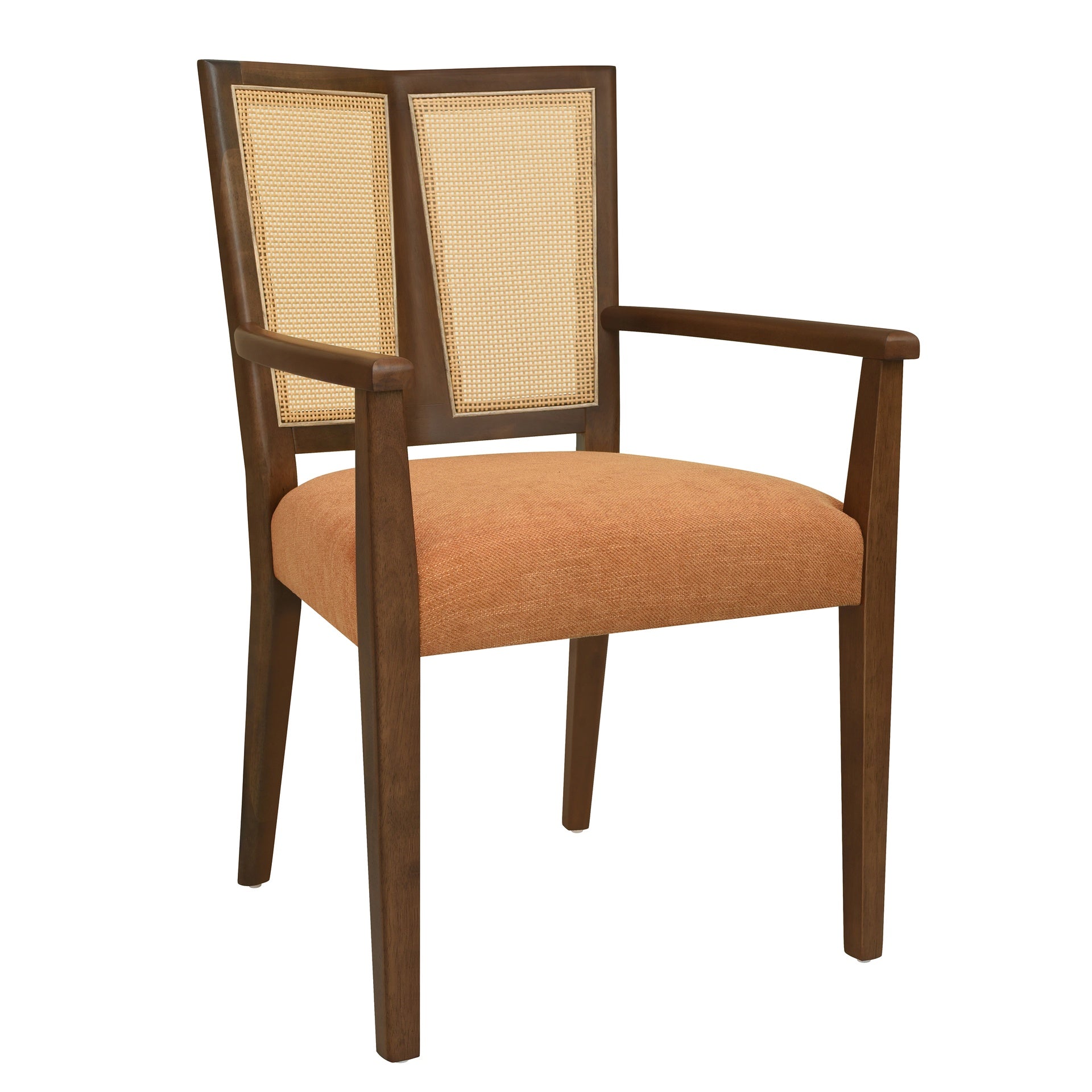ARM DINING CHAIR(walnut+caramel) Set of 2