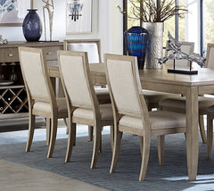 Modern Contemporary Dining Set 9pc Extendable Table with 2 Armchairs 6 Side Chairs Gray Finish Wooden Furniture