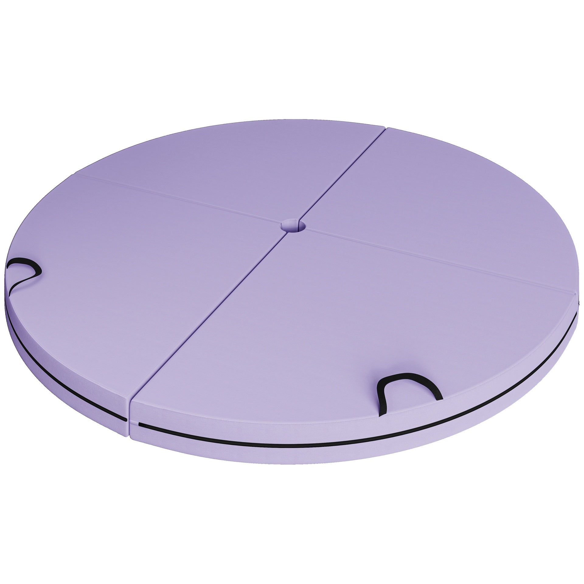 Soozier Foldable Crash Mat, Pole Padding with Carrying Handles and EPE Foam for Dance Training and Exercise, Purple