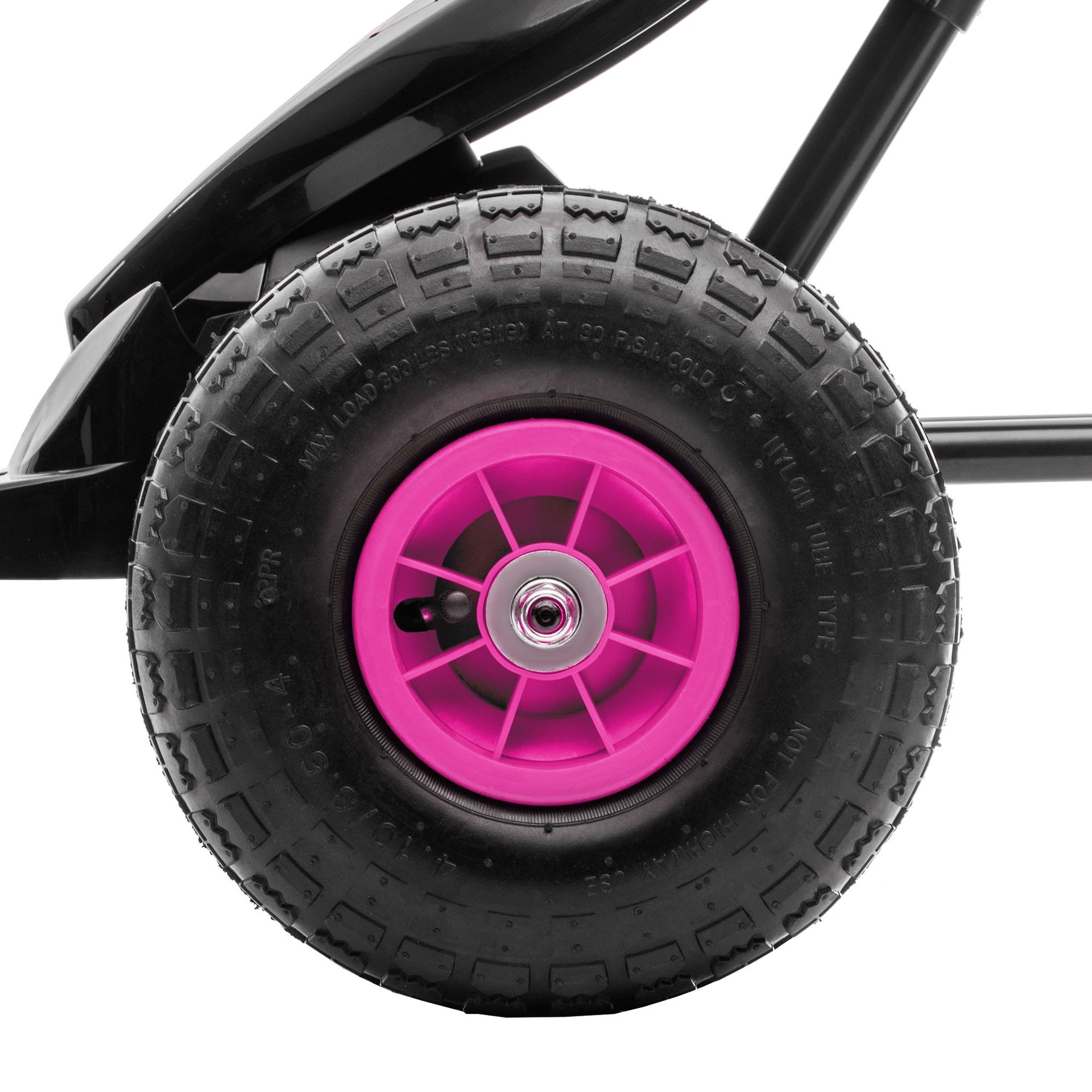 Aosom Ergonomic Pedal Go Kart Kids Ride-on Toy with Tough, Wear-Resistant Tread for Boys & Girls, Ages 5-12, Pink