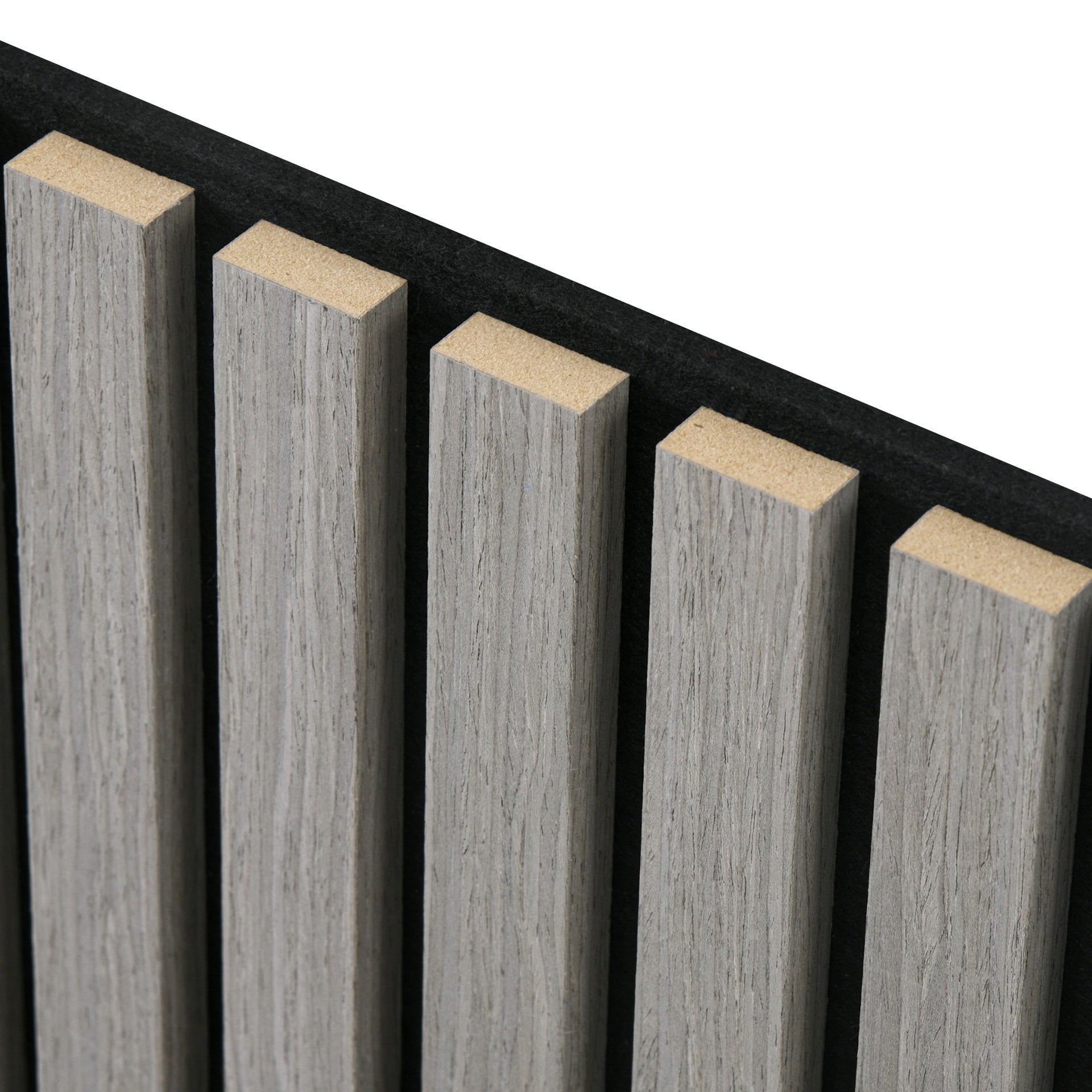 HOMCOM 24"x24" Wood Panels for Wall, 4 Pack Acoustic Panels, Sound Absorbing Slat Wall For Interior Wall Decor, Home, Gray