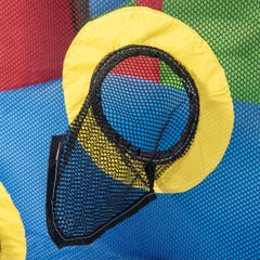 Outsunny 6-in-1 Inflatable Water Slide with Splash Pool, Slide, Climbing Wall, Water Cannon, Inflatable Bounce House for Kids with 2 Min. Inflation