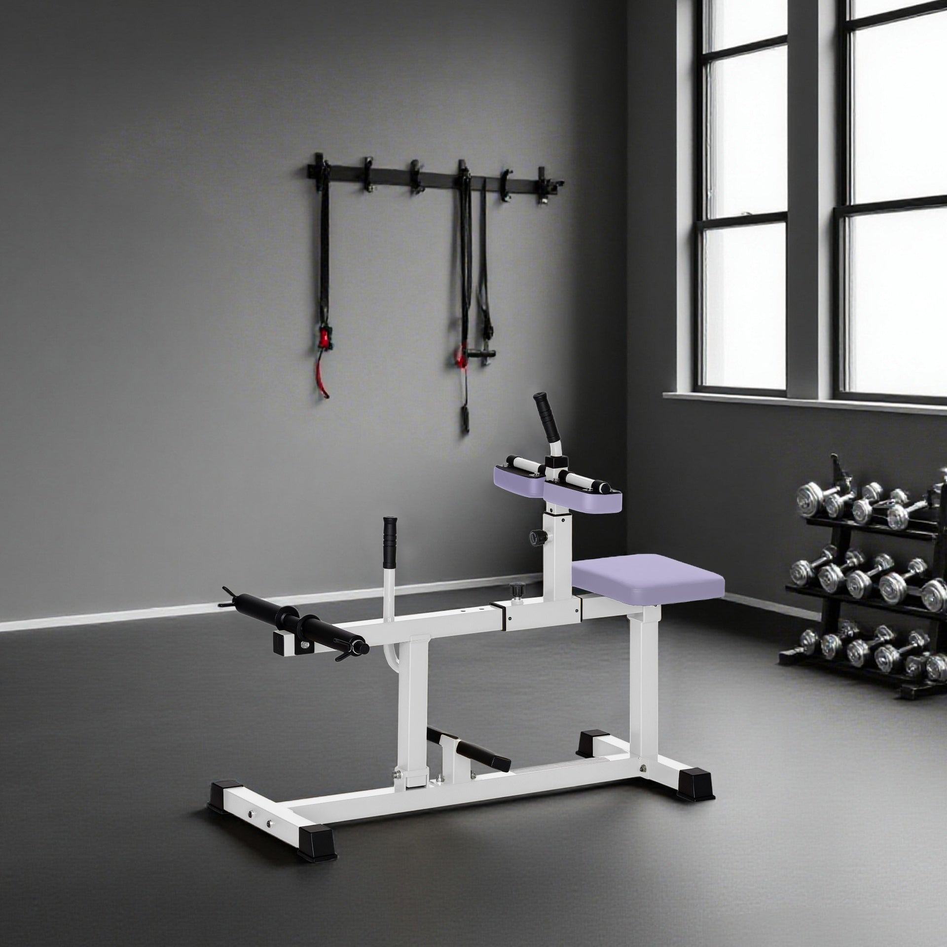 Soozier Adjustable Steel Seated Calf Raise Exercise Strength Training Gym Equipment, Purple
