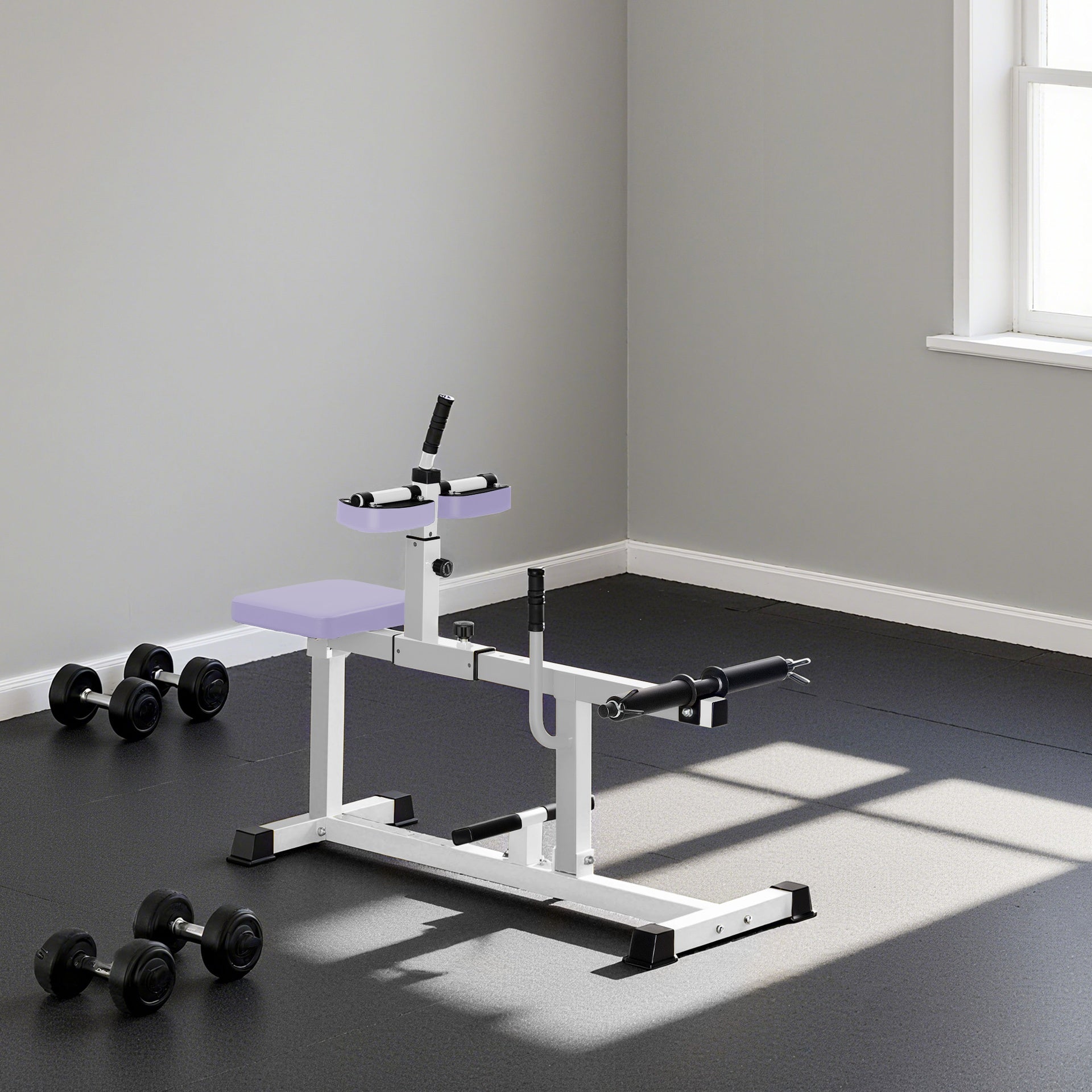 Soozier Adjustable Steel Seated Calf Raise Exercise Strength Training Gym Equipment, Purple