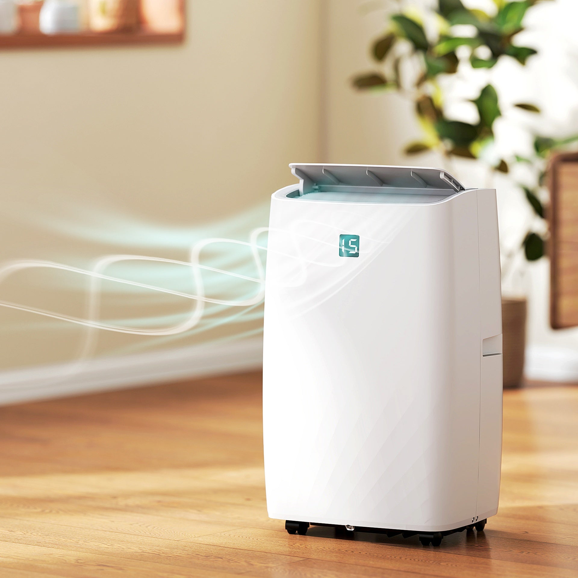 HOMCOM 14000 BTU Portable Air Conditioner, AC Unit with Cool, Dehumidifier, Fan, 549 Sq. ft, 24H Timer On Off, Window Kit