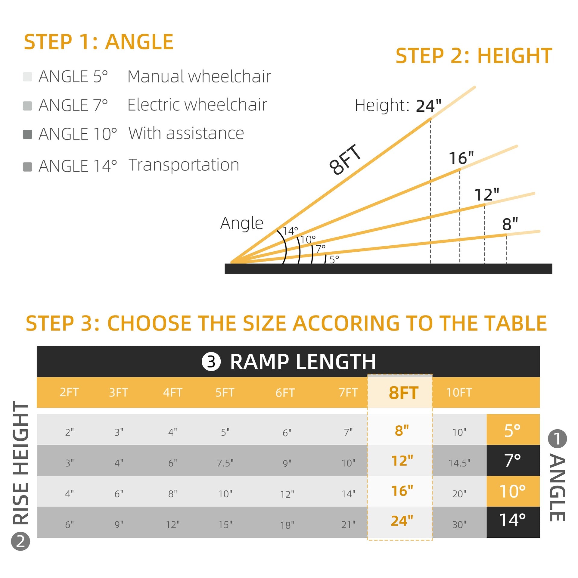 HOMCOM 8' Foldable Handicap Ramp for Home, Steps, Doorways, Aluminum Portable Wheelchair Ramp, Textured Threshold Ramp, Silver