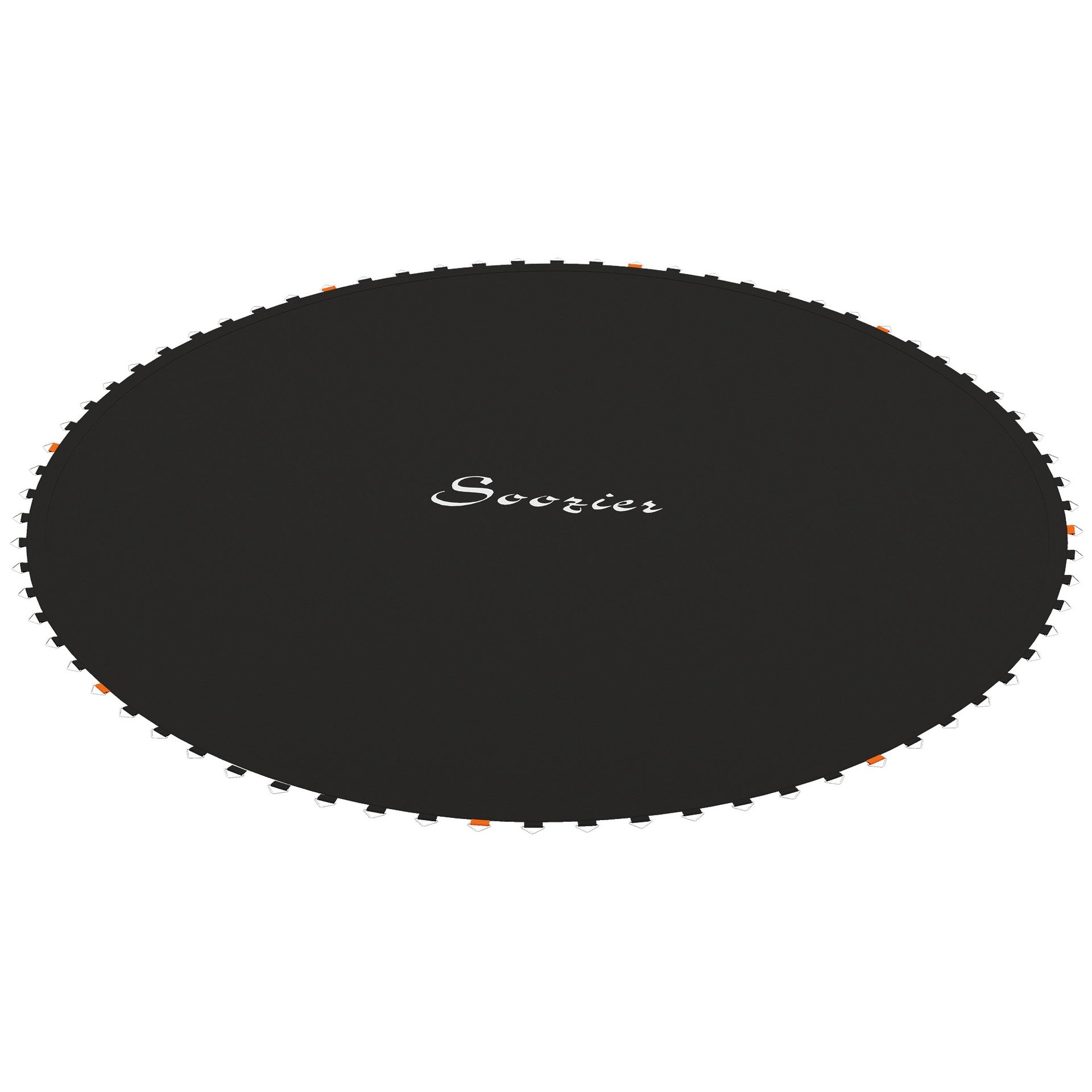 Soozier Trampoline Replacement Mat, Fits 12' Trampoline w/ 72 V-Hooks & 5.5" Springs (Spring & Frame not Included),  Black