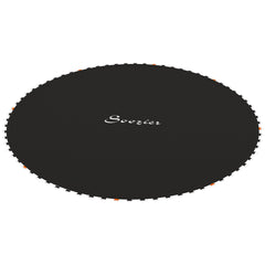 Soozier Trampoline Replacement Mat, Fits 12' Trampoline w/ 72 V-Hooks & 5.5" Springs (Spring & Frame not Included),  Black