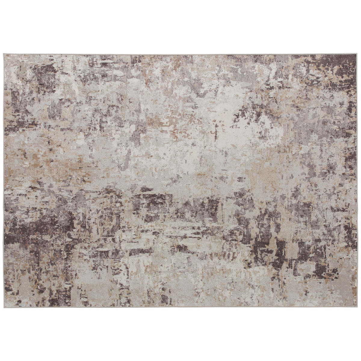 HOMCOM Machine Washable Area Rug 8x10, Non-Slip Modern Abstract Floor Carpet for Living Room, Bedroom, Dining Room, Mixed-Brown