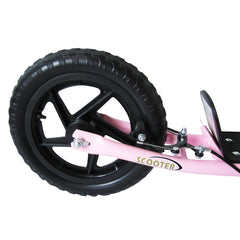 HOMCOM Kick Scooter for Kids 5-12 Years Old with Adjustable Height Handlebar, Non-slip Footplate, Big Wheels, Rear Brake, Pink