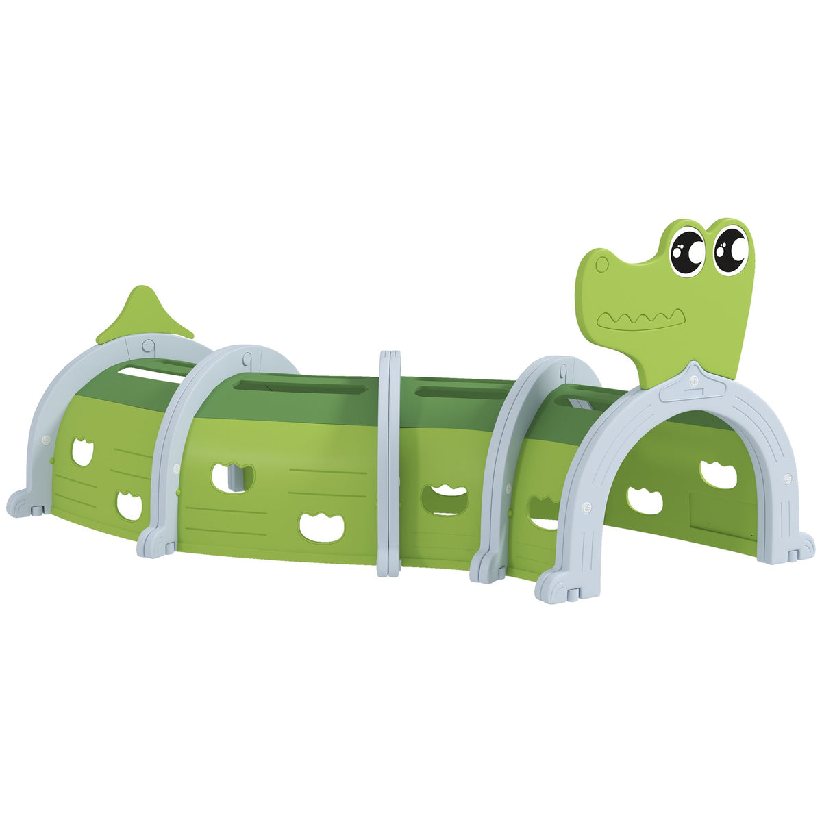 Qaba Crocodile Design Kids Play Tunnel for Kids to Crawl Through, 76" Long