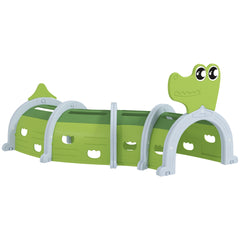 Qaba Crocodile Design Kids Play Tunnel for Kids to Crawl Through, 76" Long
