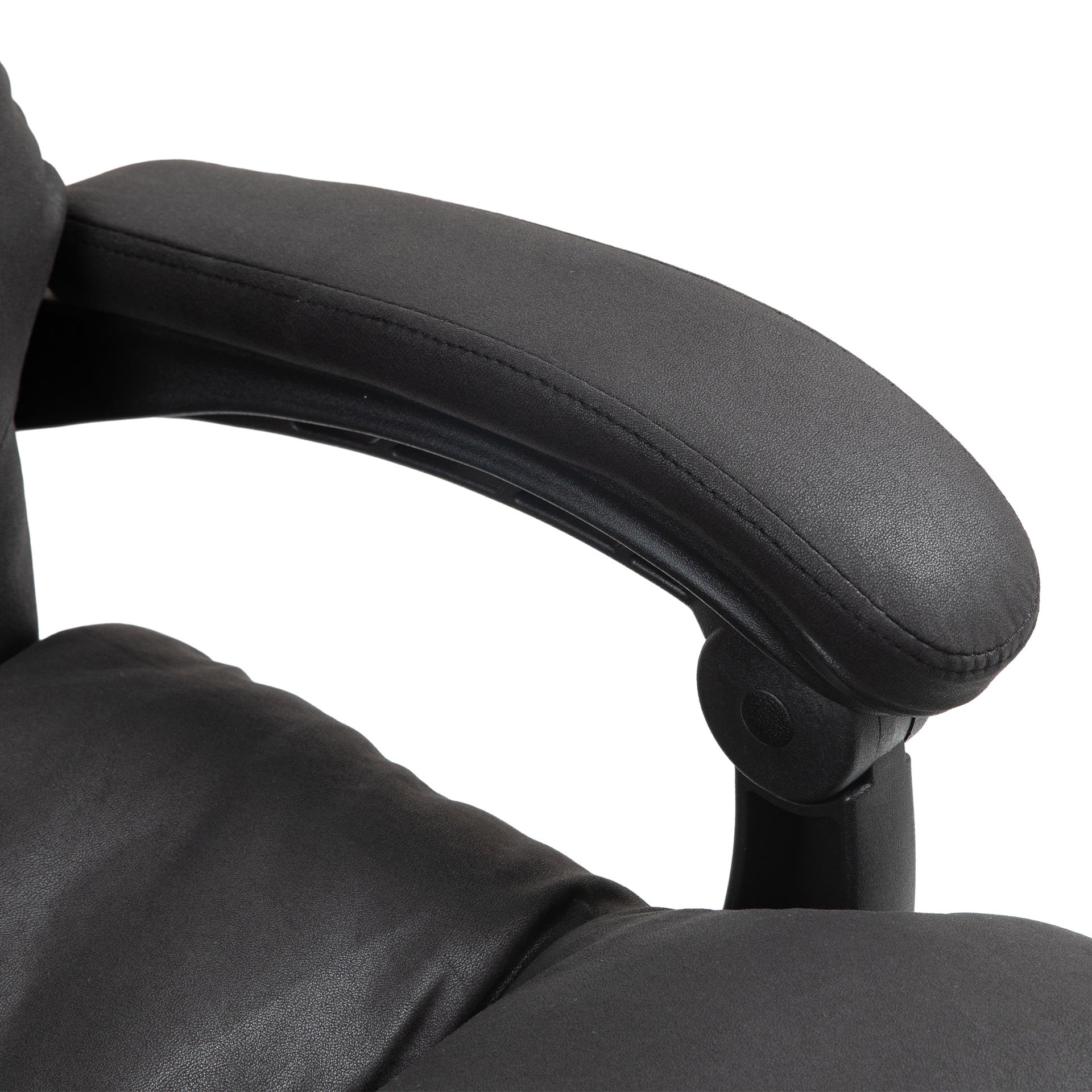 Vinsetto Massage Office Chair with Heat Function, Computer Desk Chair with Footrest Swivel Wheels, Black