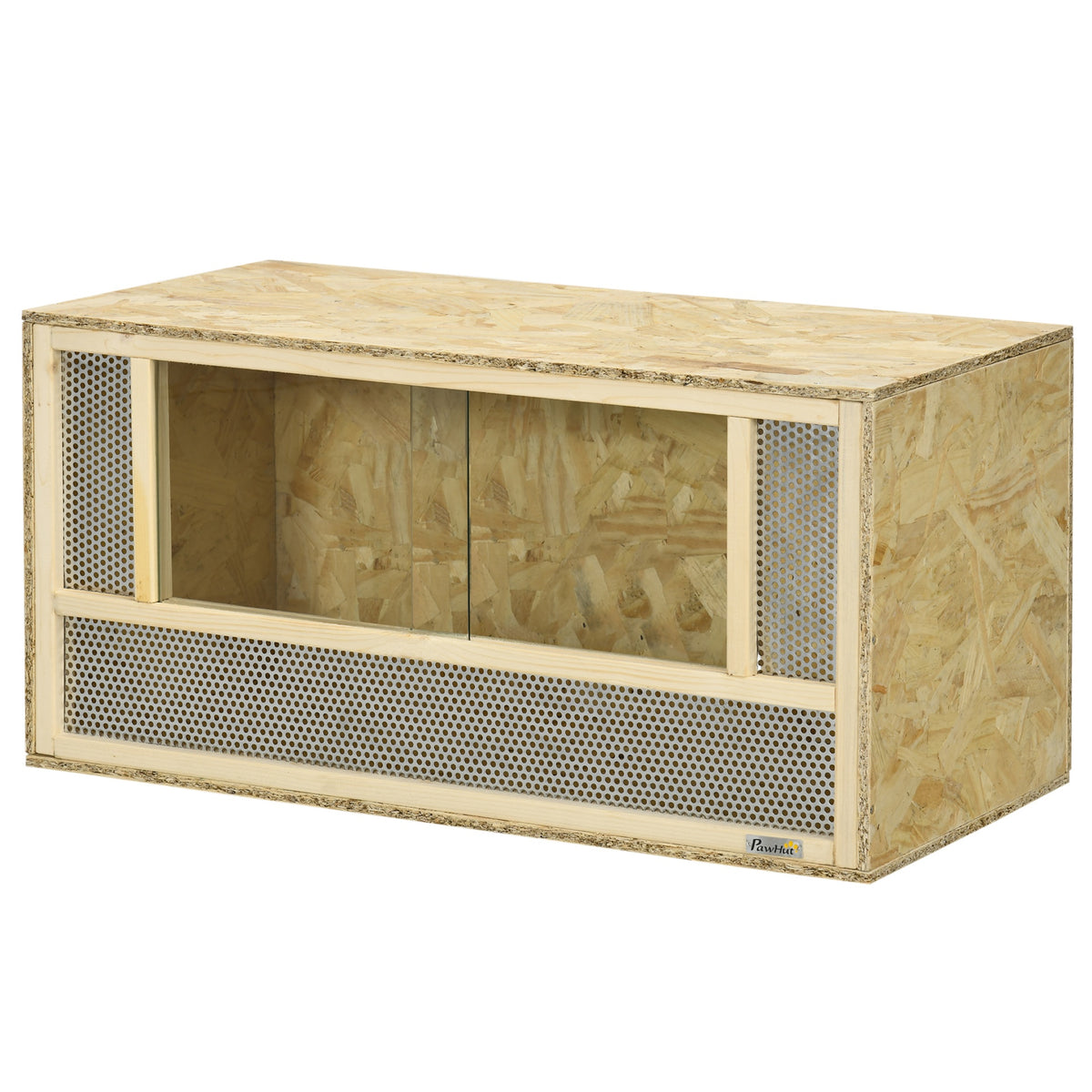 PawHut Wooden Reptile Terrarium with Sliding Door for Chameleon, Lizard, Snake, Frog, Turtle, 31.5" x 15.7" x 15.7"