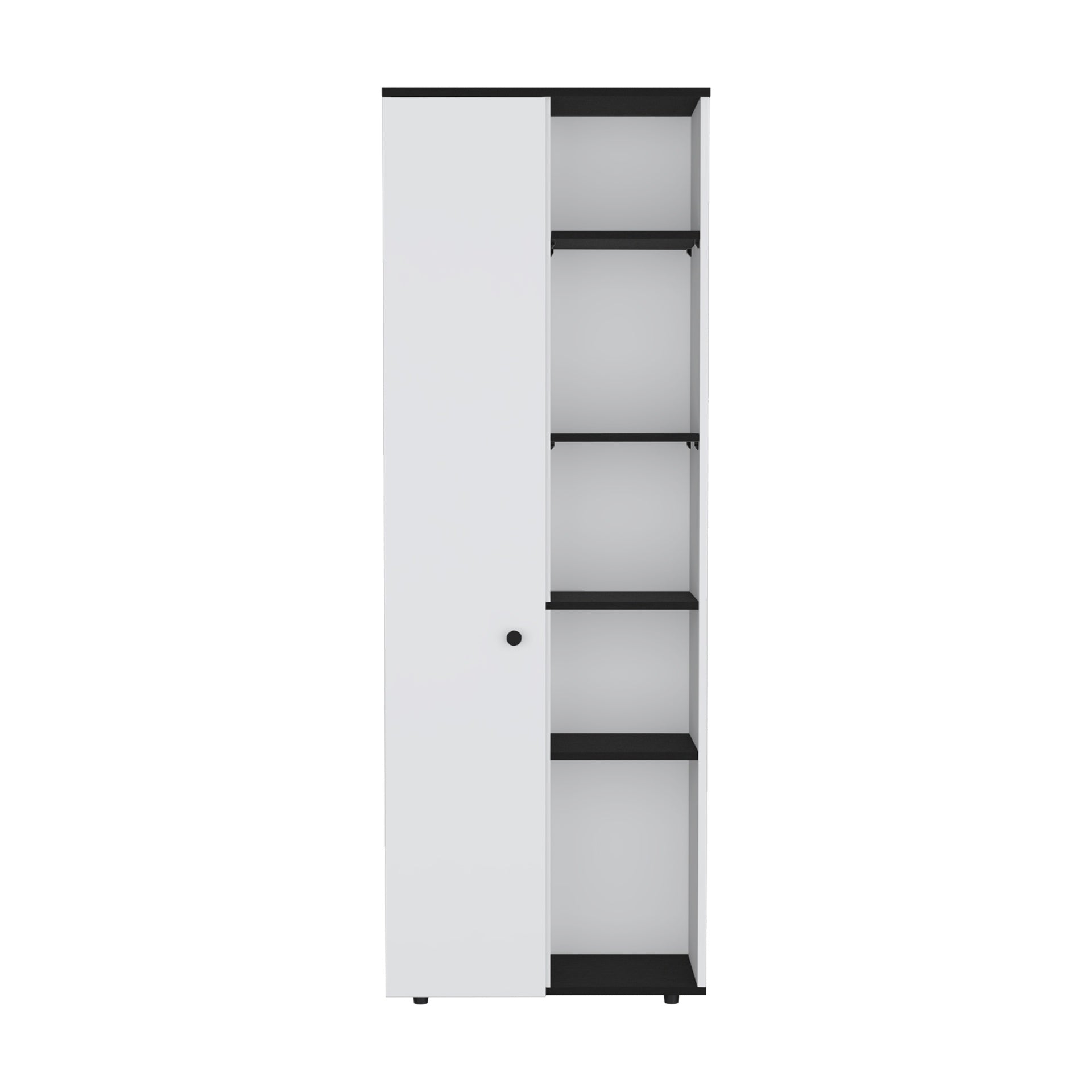 Hoyt Kitchen Pantry Storage Cabinet With and Five Interior and Exterior Shelves
