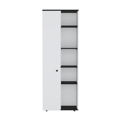 Hoyt Kitchen Pantry Storage Cabinet With and Five Interior and Exterior Shelves
